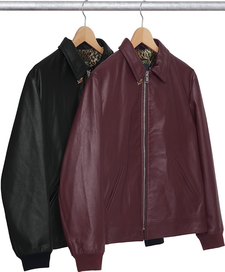 Supreme®/Schott® Leopard Lined Leather Work Jacket